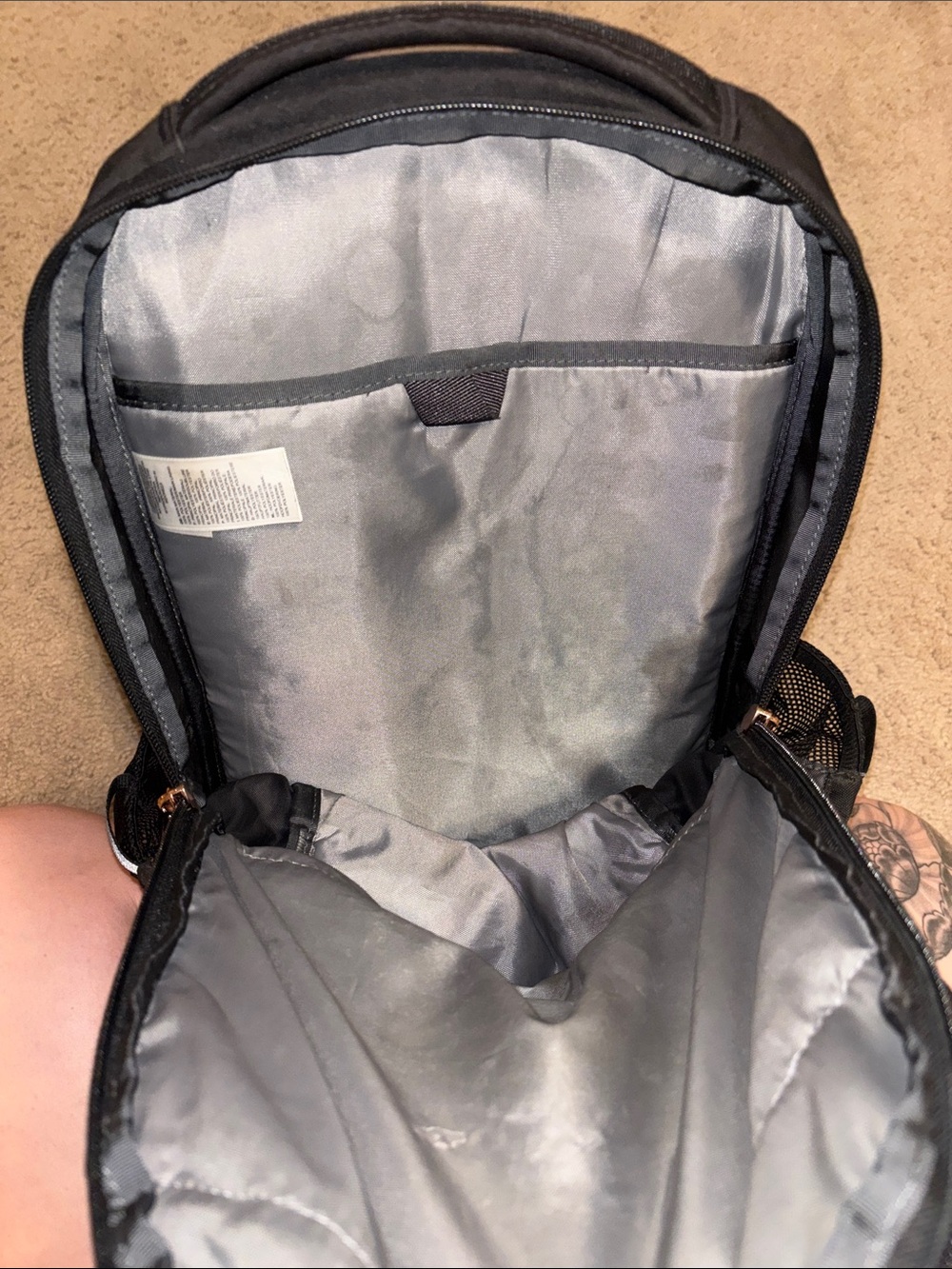 The North Face Jester Backpack - Black with Rose Gold Hardware - Picture 5 of 6